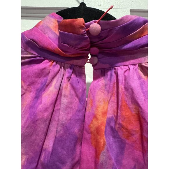 DEREK LAM IO CROSBY Fuchsia Finn Ruffle Wrap Dress 8 - Picture 5 of 8